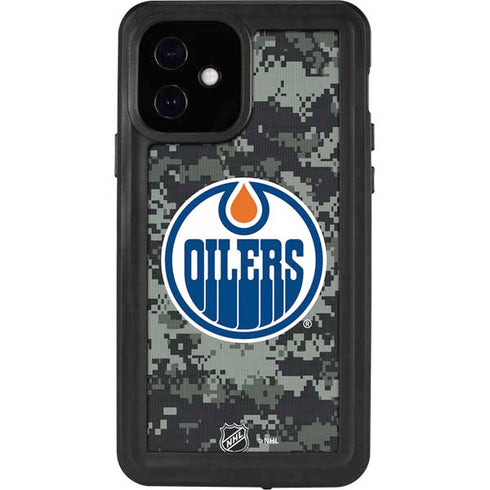 NHL Edmonton Oilers Camo iPhone 12 Waterproof Case