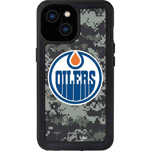 NHL Edmonton Oilers Camo iPhone 13 Mini Waterproof Case