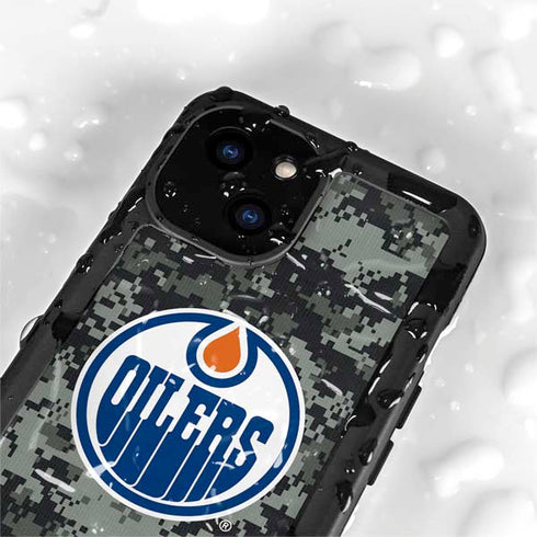 NHL Edmonton Oilers Camo iPhone 13 Mini Waterproof Case