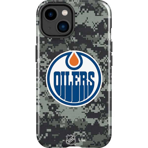 NHL Edmonton Oilers Camo iPhone 15 Plus Impact Case