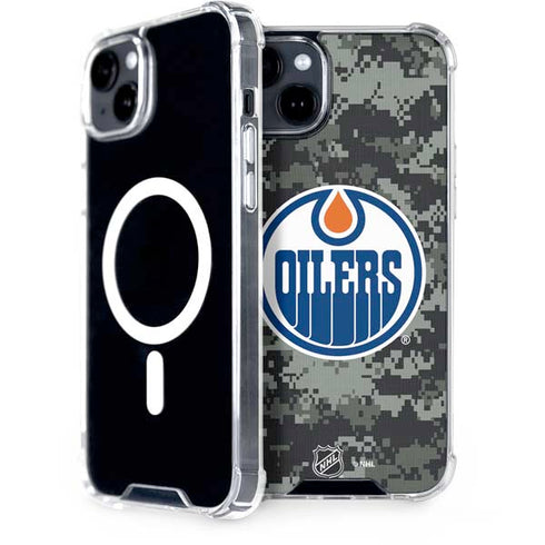 NHL Edmonton Oilers Camo iPhone 15 Plus MagSafe Case