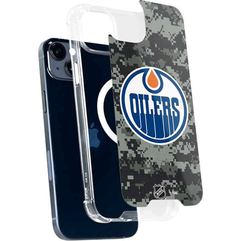 NHL Edmonton Oilers Camo iPhone 15 Plus MagSafe Case