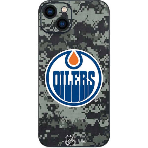 NHL Edmonton Oilers Camo iPhone 15 Plus Skin