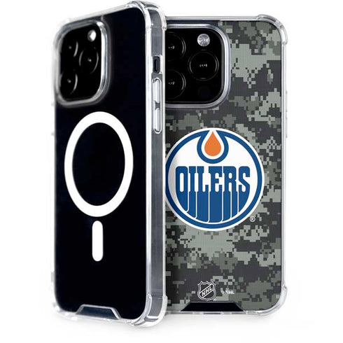 NHL Edmonton Oilers Camo iPhone 15 Pro MagSafe Case