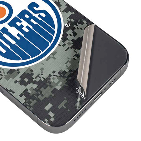 NHL Edmonton Oilers Camo iPhone 15 Pro Skin