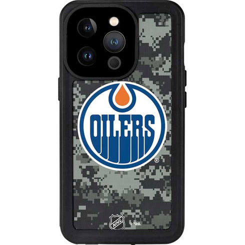 NHL Edmonton Oilers Camo iPhone 14 Pro Waterproof Case