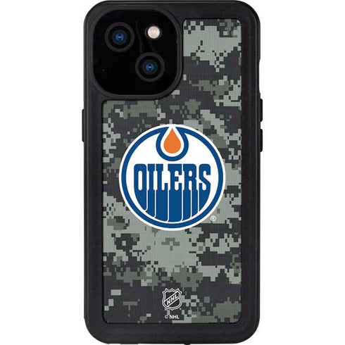 NHL Edmonton Oilers Camo iPhone 15 Waterproof Case