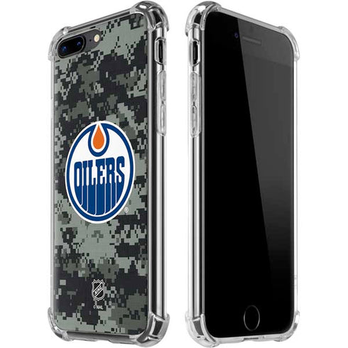NHL Edmonton Oilers Camo iPhone 7/8 Plus Clear Case