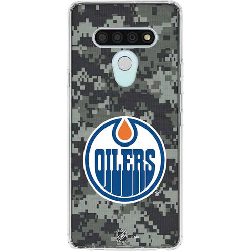 NHL Edmonton Oilers Camo LG Stylo 6 Clear Case