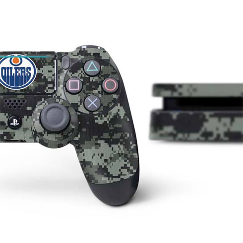 NHL Edmonton Oilers Camo PS4 Slim Bundle Skin