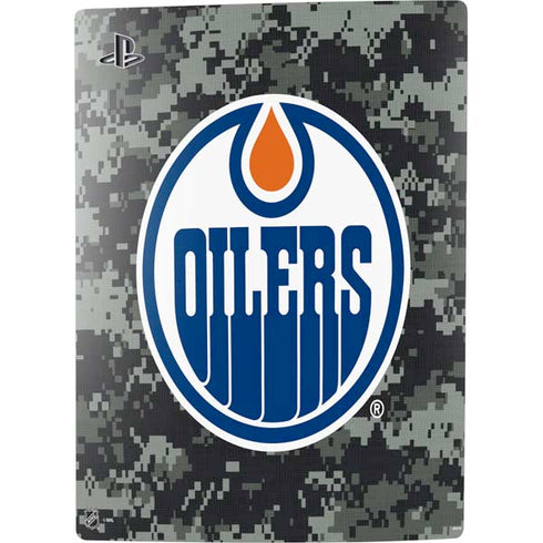 NHL Edmonton Oilers Camo PS5 Console Skin