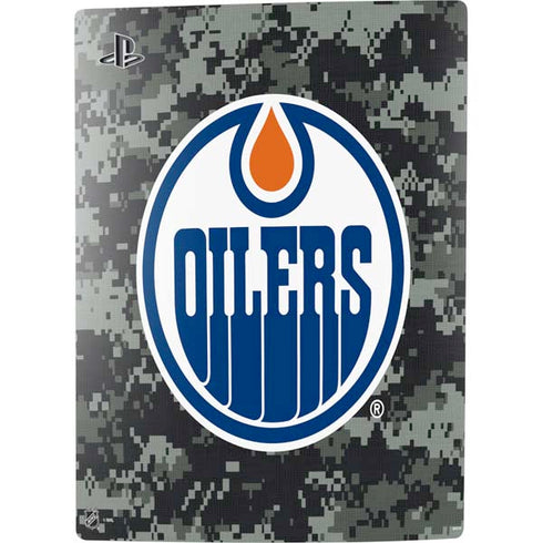 NHL Edmonton Oilers Camo PS5 Digital Edition Console Skin