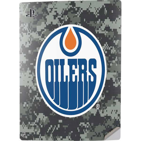 NHL Edmonton Oilers Camo PS5 Digital Edition Console Skin