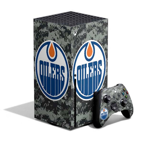 NHL Edmonton Oilers Camo Xbox Series X Bundle Skin