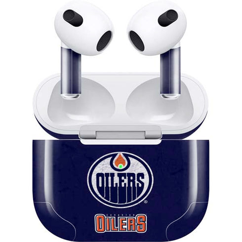 NHL Edmonton Oilers Distressed Apple AirPods (3rd Gen 2021) Skin
