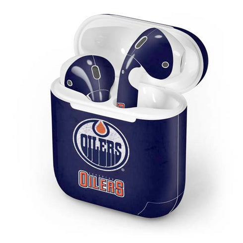 NHL Edmonton Oilers Distressed Apple AirPods Skin