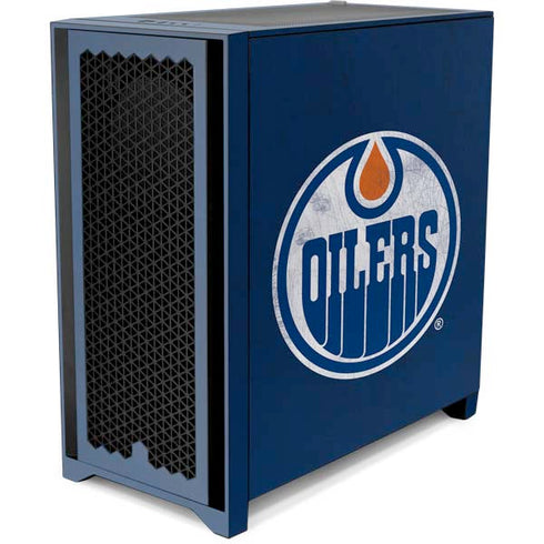 NHL Edmonton Oilers Distressed Corsair 4000D Tempered Glass Mid-Tower ATX Case Skin