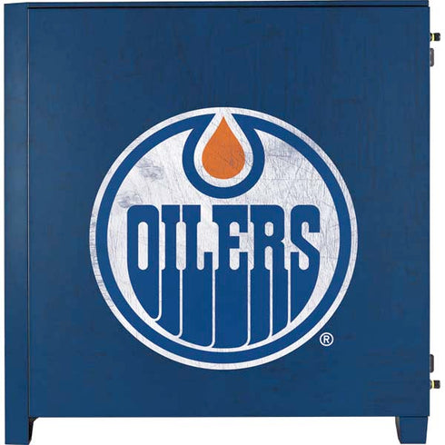 NHL Edmonton Oilers Distressed Corsair 4000D Tempered Glass Mid-Tower ATX Case Skin