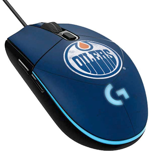 NHL Edmonton Oilers Distressed G203 Prodigy RGB Wired Gaming Mouse Skin