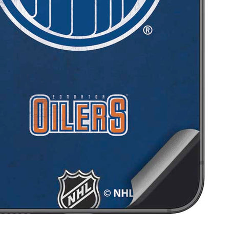 NHL Edmonton Oilers Distressed Galaxy A14 5G Skin