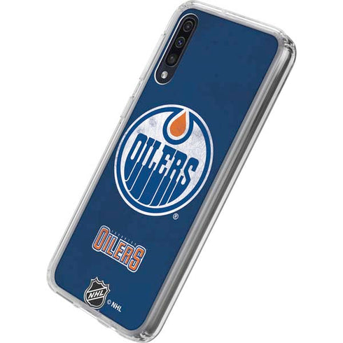 NHL Edmonton Oilers Distressed Galaxy A50 Clear Case