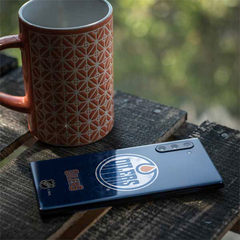 NHL Edmonton Oilers Distressed Galaxy Note 10 Skin
