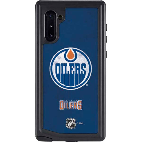 NHL Edmonton Oilers Distressed Galaxy Note 10 Waterproof Case