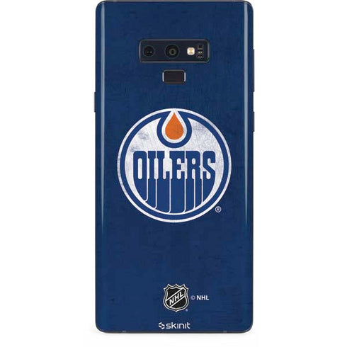 NHL Edmonton Oilers Distressed Galaxy Note 9 Skin