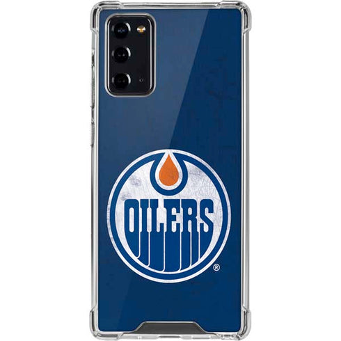 NHL Edmonton Oilers Distressed Galaxy Note20 5G Clear Case