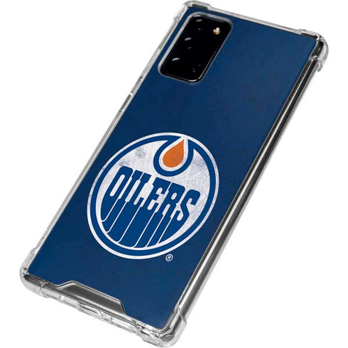 NHL Edmonton Oilers Distressed Galaxy Note20 5G Clear Case