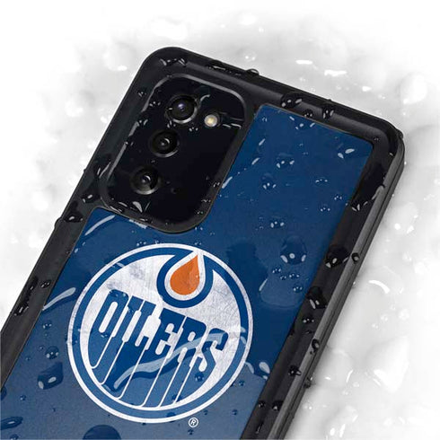 NHL Edmonton Oilers Distressed Galaxy Note20 5G Waterproof Case