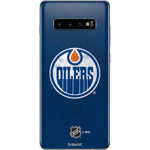NHL Edmonton Oilers Distressed Galaxy S10 Plus Skin