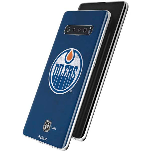 NHL Edmonton Oilers Distressed Galaxy S10 Plus Skin