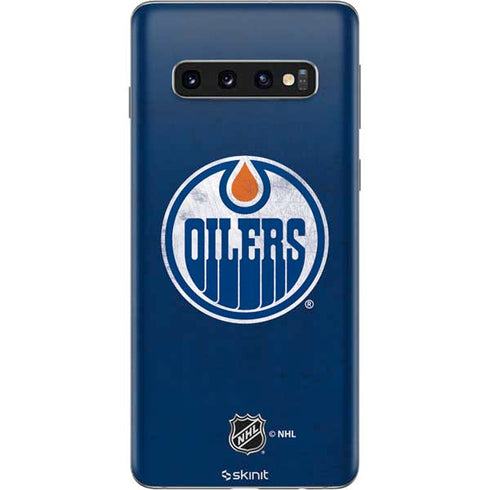 NHL Edmonton Oilers Distressed Galaxy S10 Skin