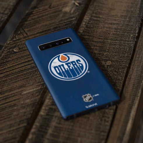 NHL Edmonton Oilers Distressed Galaxy S10 Skin
