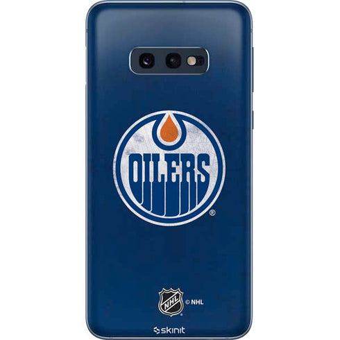 NHL Edmonton Oilers Distressed Galaxy S10e Skin