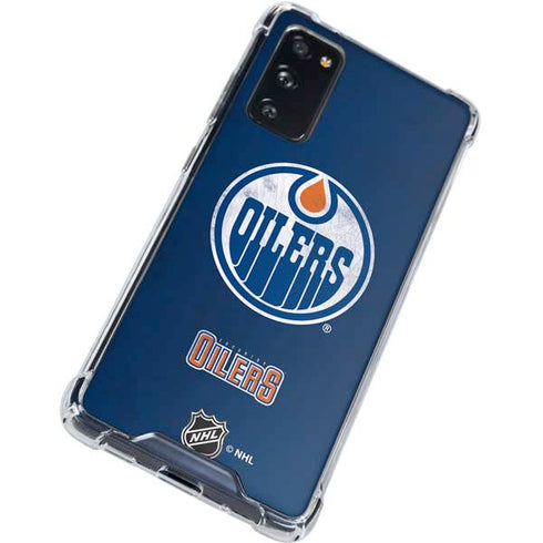 NHL Edmonton Oilers Distressed Galaxy S20 FE Clear Case