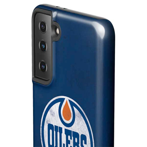 NHL Edmonton Oilers Distressed Galaxy S21 FE Pro Case