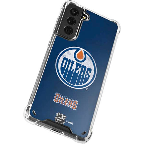 NHL Edmonton Oilers Distressed Galaxy S21 Plus 5G Clear Case