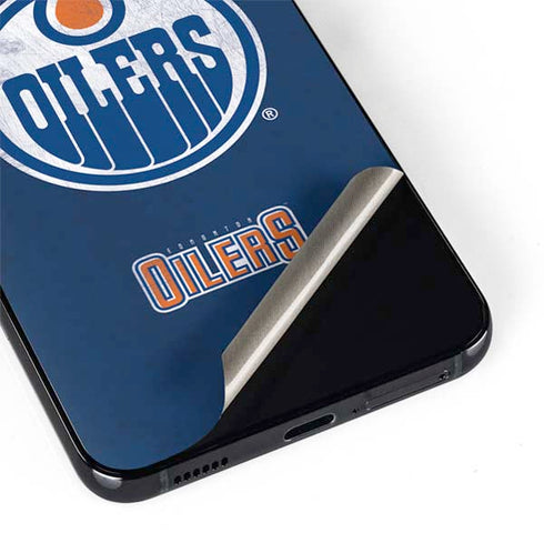 NHL Edmonton Oilers Distressed Galaxy S22 Skin
