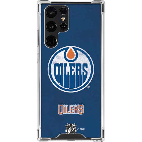NHL Edmonton Oilers Distressed Galaxy S24 Ultra Clear Case