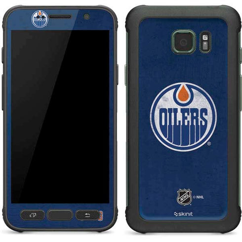 NHL Edmonton Oilers Distressed Galaxy S7 Active Skin