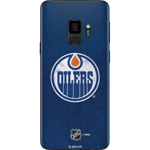 NHL Edmonton Oilers Distressed Galaxy S9 Skin