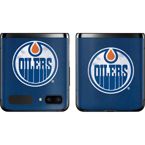 NHL Edmonton Oilers Distressed Galaxy Z Flip Skin