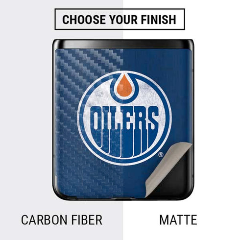 NHL Edmonton Oilers Distressed Galaxy Z Flip Skin