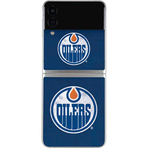 NHL Edmonton Oilers Distressed Galaxy Z Flip3 5G Skin