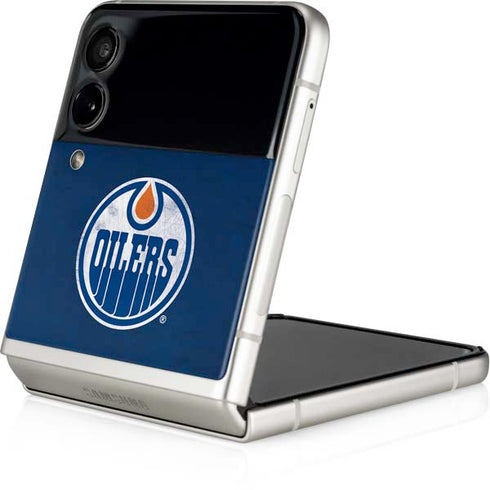 NHL Edmonton Oilers Distressed Galaxy Z Flip3 5G Skin