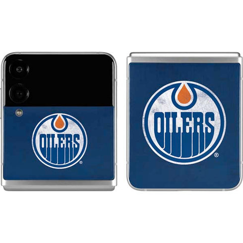 NHL Edmonton Oilers Distressed Galaxy Z Flip4 5G Skin