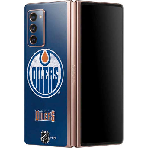 NHL Edmonton Oilers Distressed Galaxy Z Fold2 5G Skin
