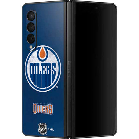 NHL Edmonton Oilers Distressed Galaxy Z Fold3 5G Skin